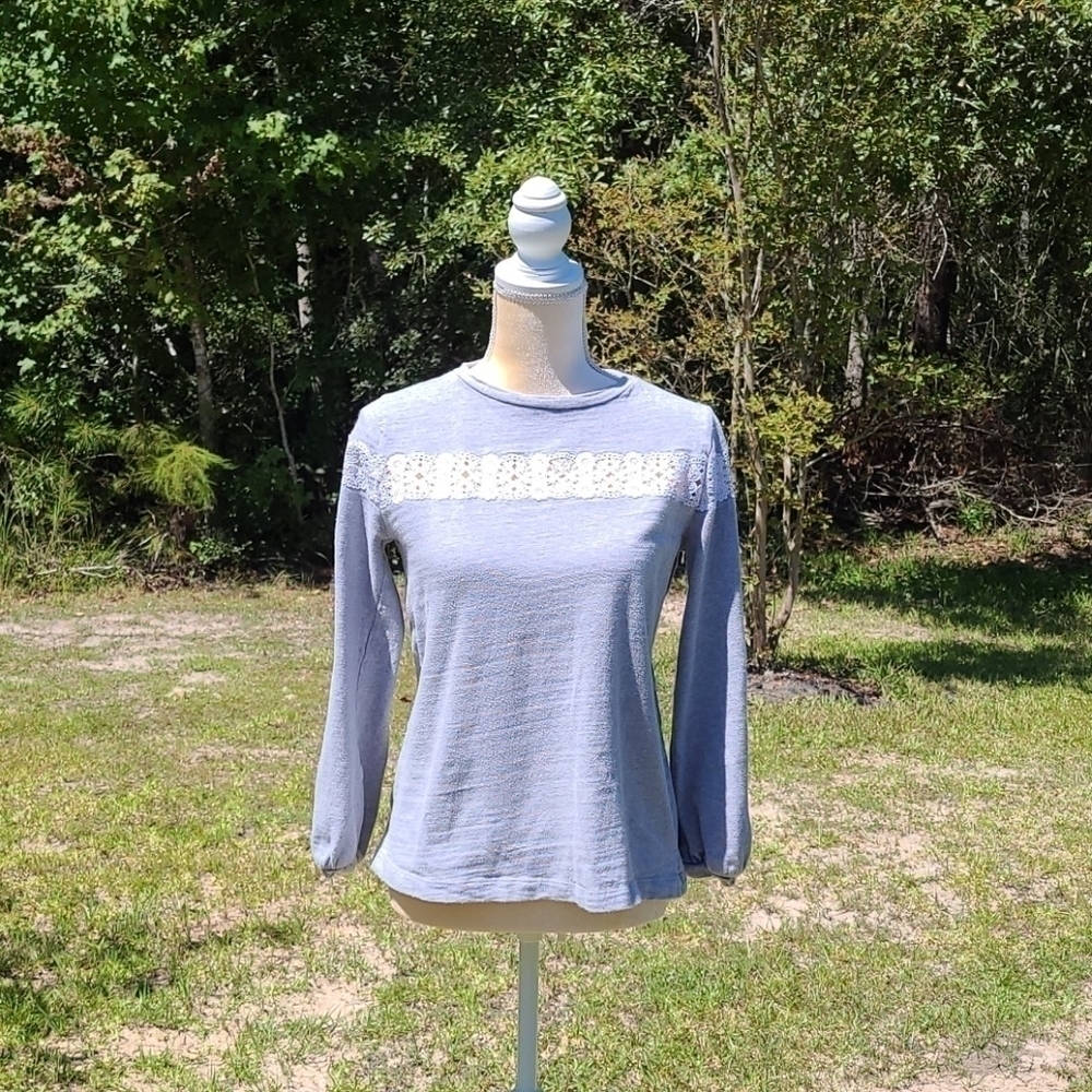 GRAY Loft Long Sleeve Top Size‎ S